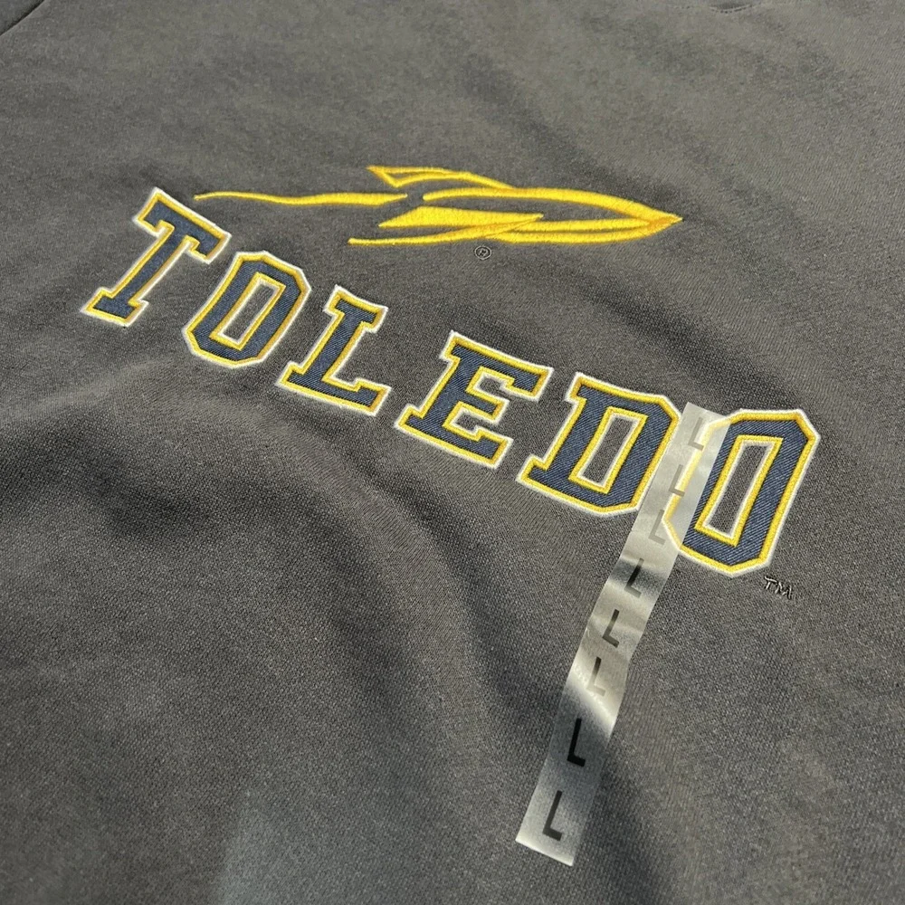 University of Toledo College Crewneck Pullover Sweatshirt Gray Size Large